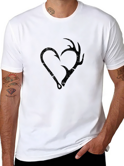 Fishing and Hunting Heart T-Shirt