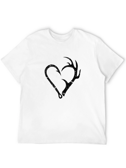 Fishing and Hunting Heart T-Shirt