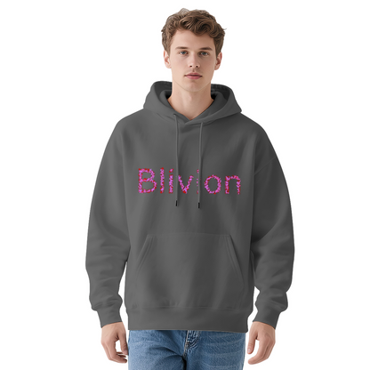 Bivion Abstract Logo Navy Pullover Hoodie