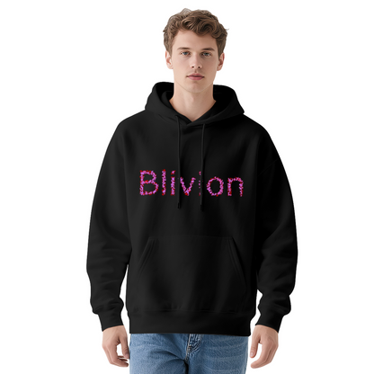 Bivion Abstract Logo Navy Pullover Hoodie