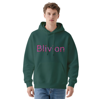 Bivion Abstract Logo Navy Pullover Hoodie