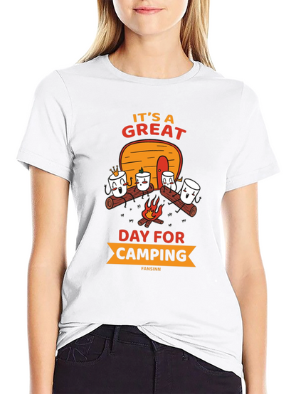 Camping Marshmallow Graphic Tee