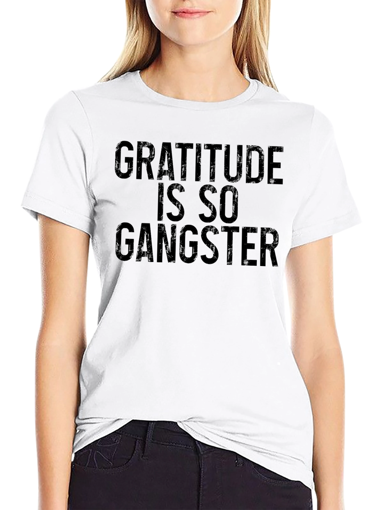 Gratitude is So Gangster T-Shirt - Black