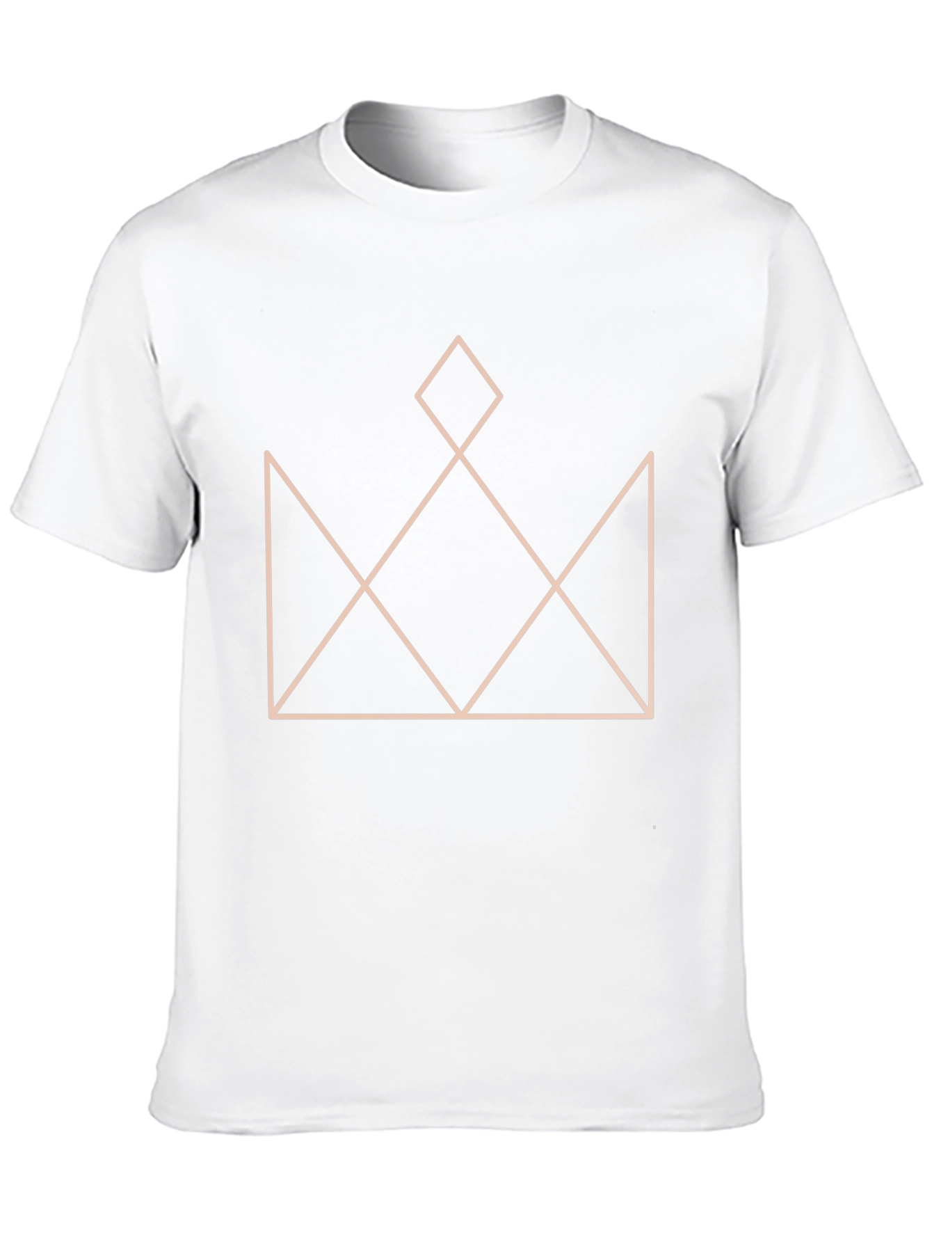 Geometric Crown Graphic T-Shirt - Stylish Black Tee