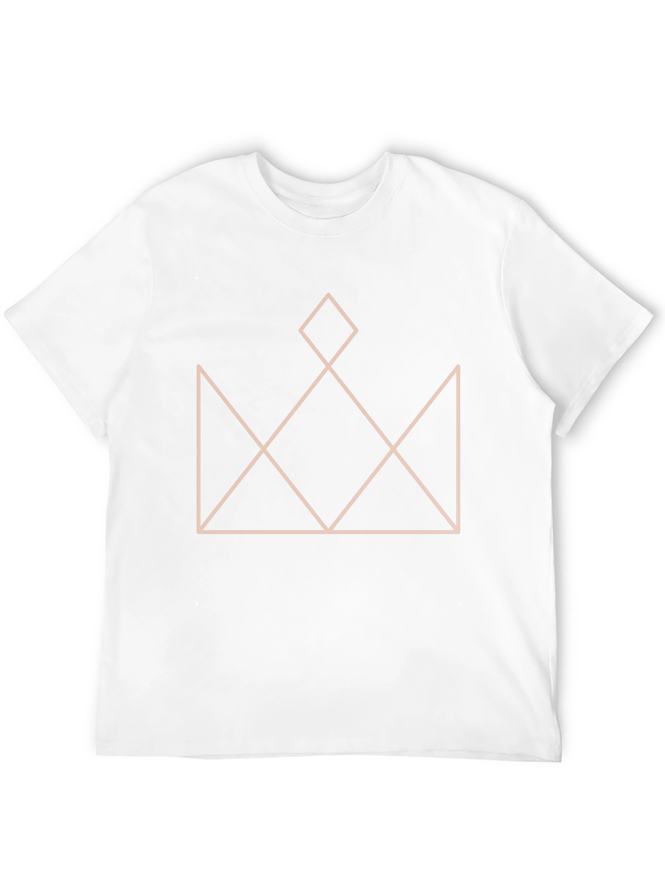 Geometric Crown Graphic T-Shirt - Stylish Black Tee