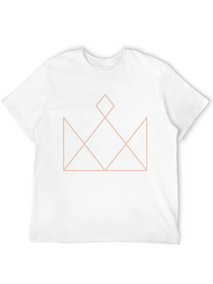 Geometric Crown Graphic T-Shirt - Stylish Black Tee
