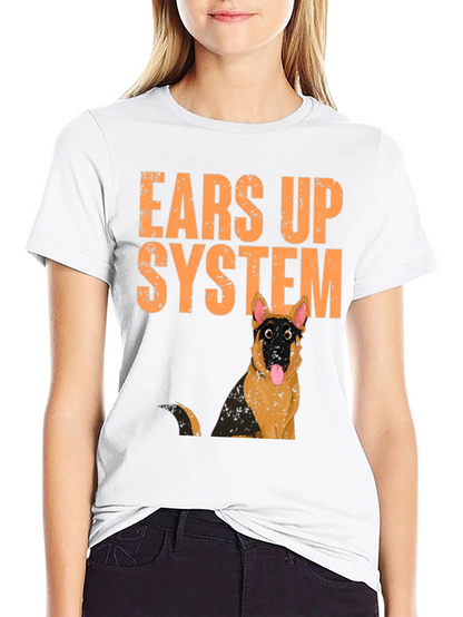 Ears Up System German Shepherd T-Shirt