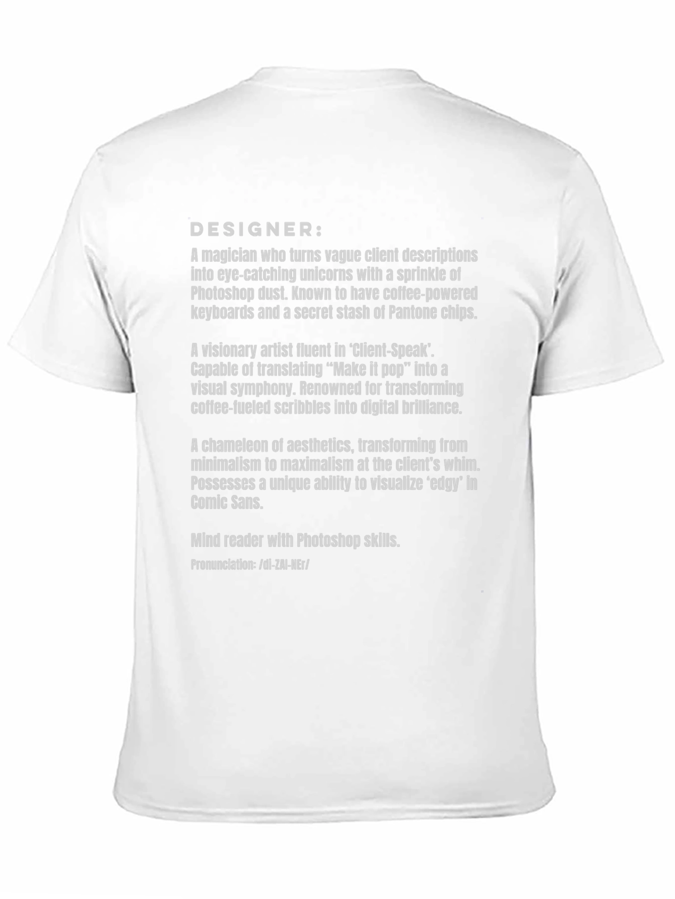 Designer Definition Black T-Shirt