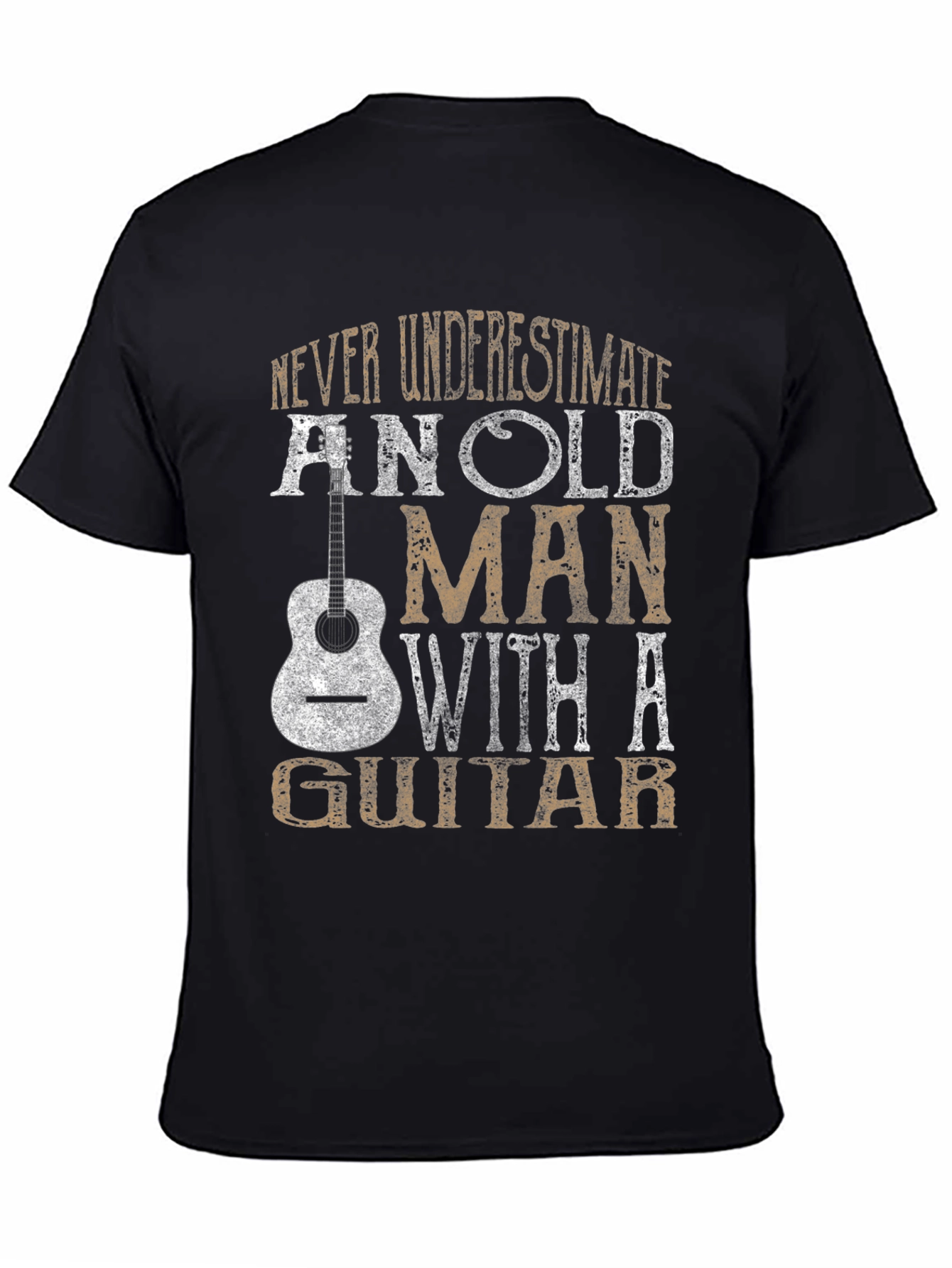 Old Man Guitar T-Shirt - Musician Gift