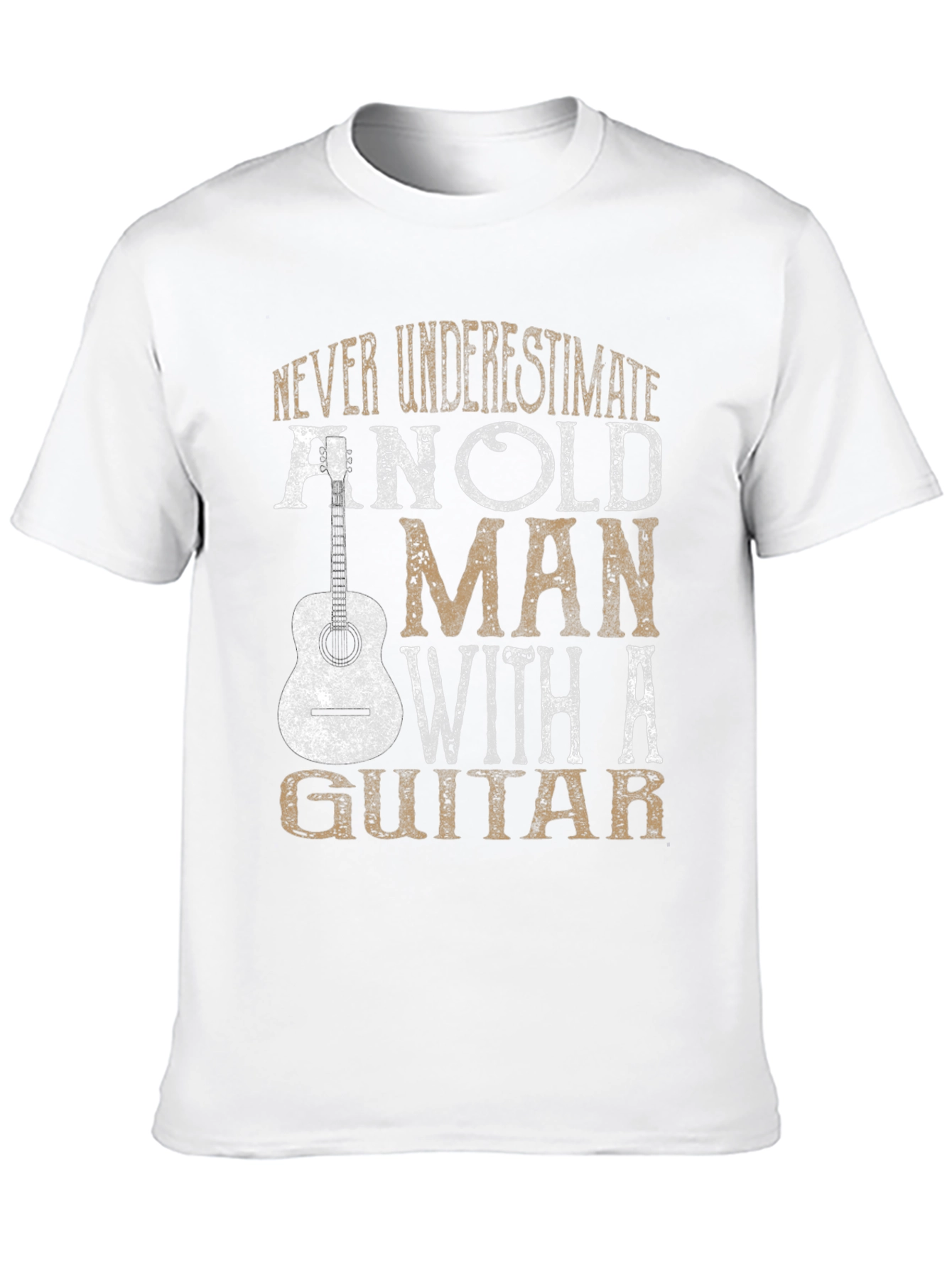Old Man Guitar T-Shirt - Musician Gift