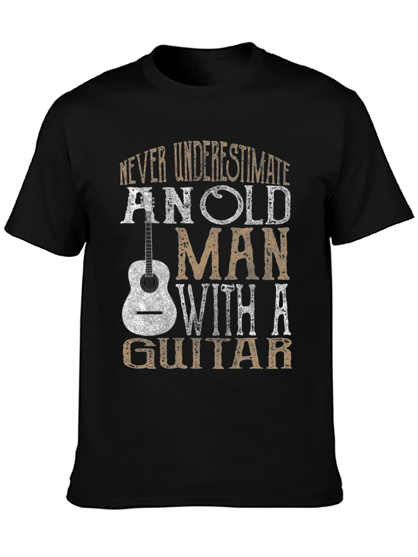Old Man Guitar T-Shirt - Musician Gift