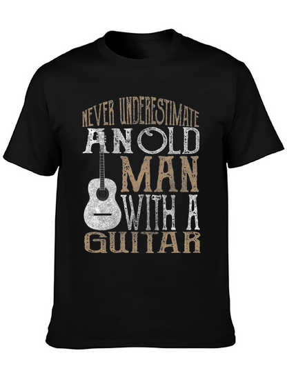 Old Man Guitar T-Shirt - Musician Gift