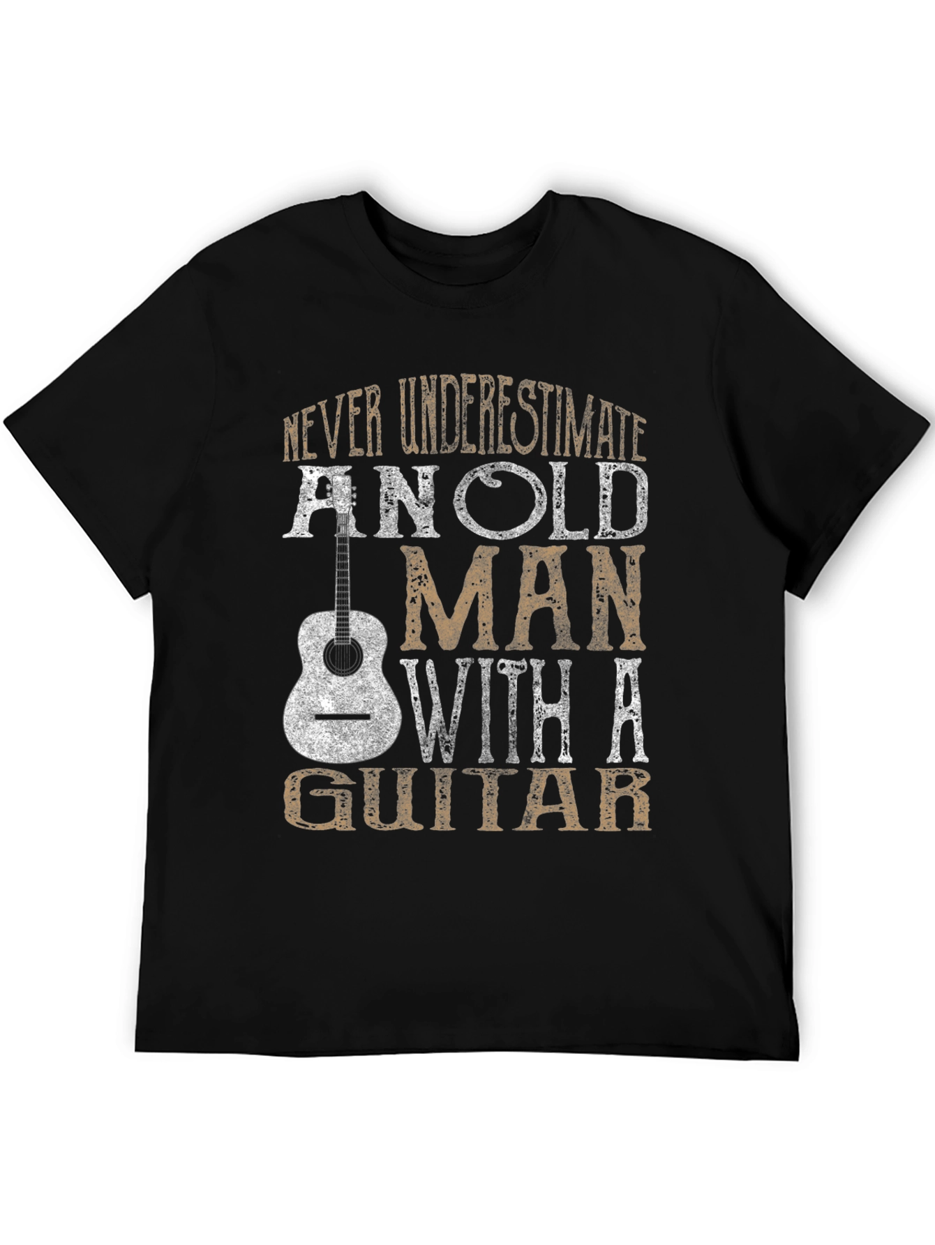 Old Man Guitar T-Shirt - Musician Gift