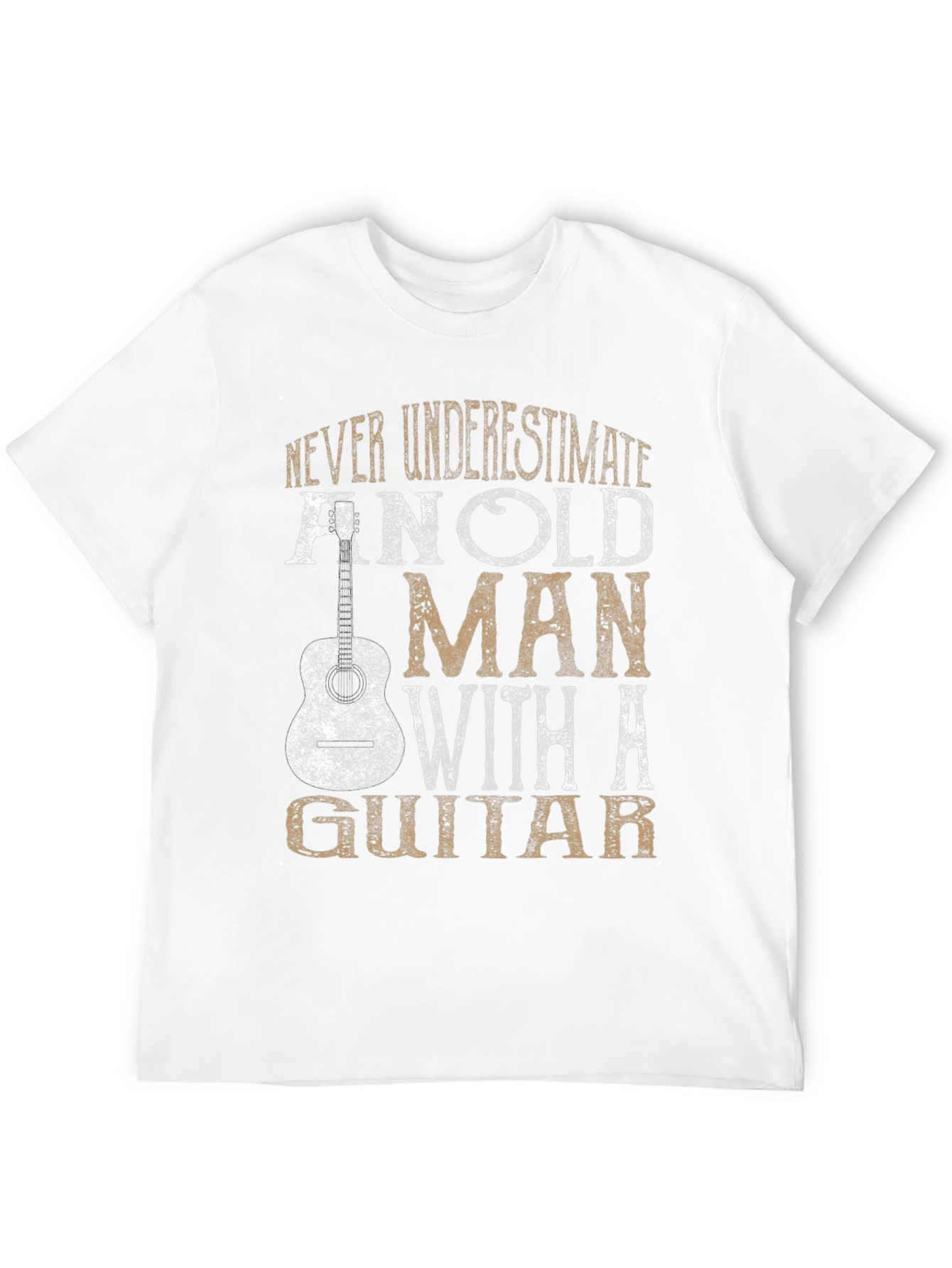 Old Man Guitar T-Shirt - Musician Gift