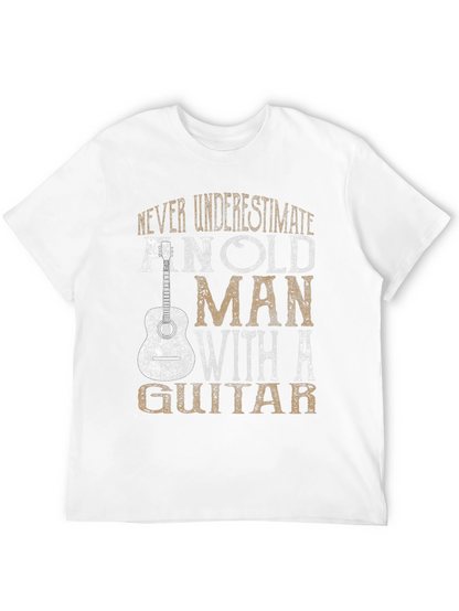 Old Man Guitar T-Shirt - Musician Gift