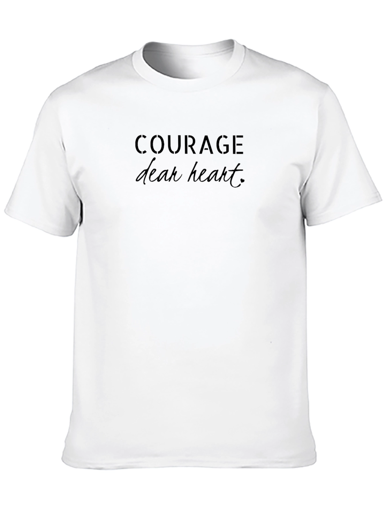 Courage Dear Heart Graphic Tee - Black