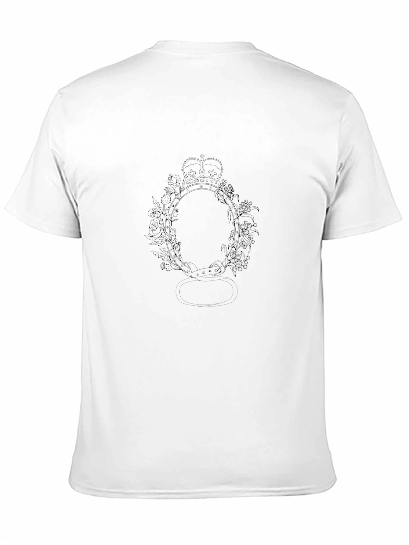 Mens Black Graphic Print Crew Neck T-Shirt