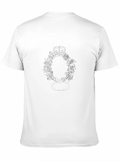 Mens Black Graphic Print Crew Neck T-Shirt