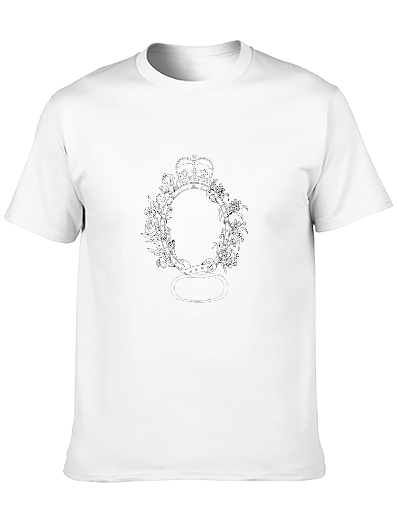 Mens Black Graphic Print Crew Neck T-Shirt