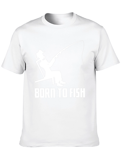 Born To Fish Black Graphic T-Shirt