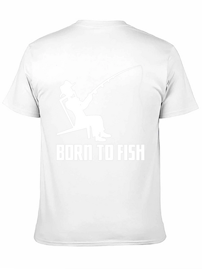 Born To Fish Black Graphic T-Shirt