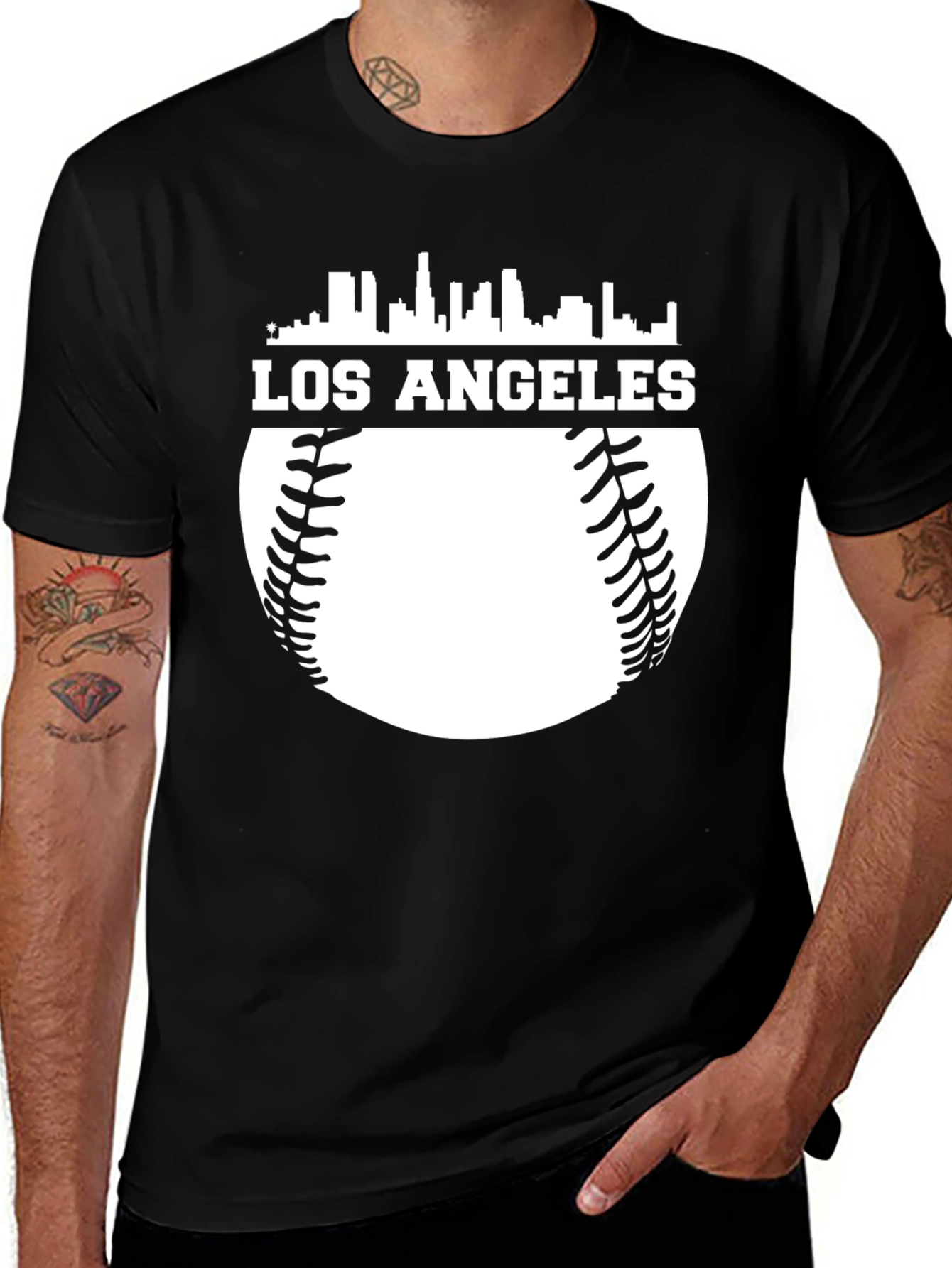 Los Angeles Baseball Graphic Tee - Black