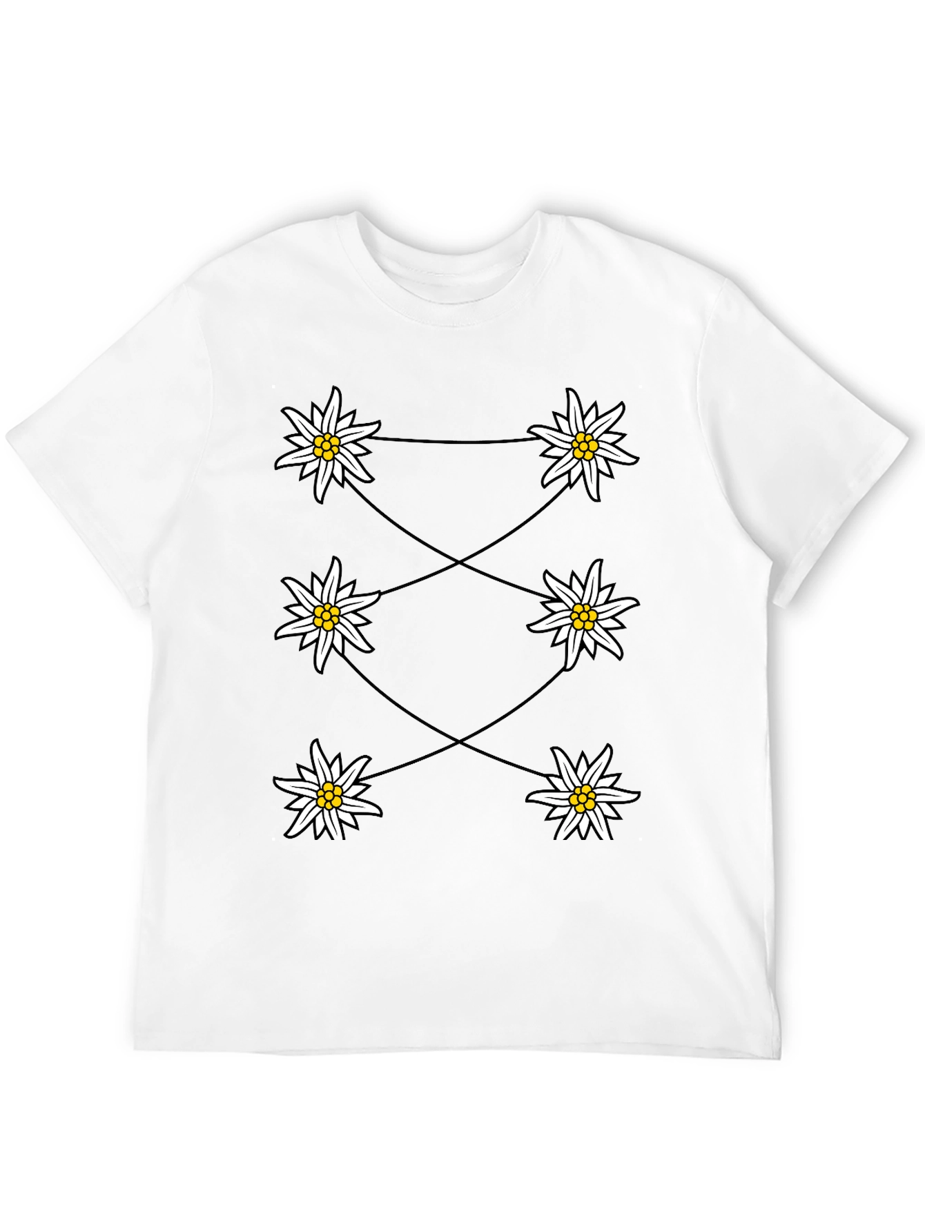 Edelweiss Graphic Black T-Shirt
