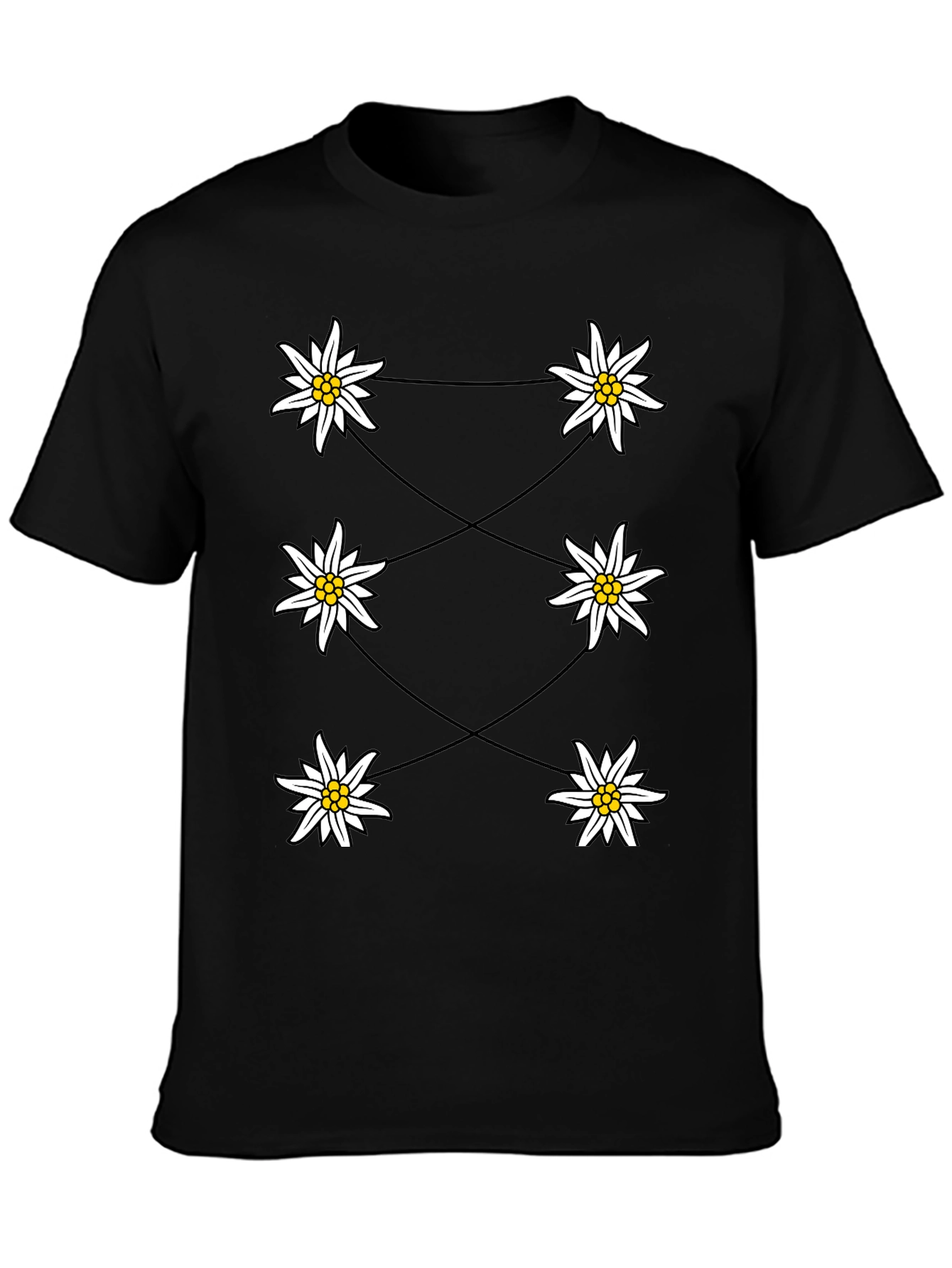 Edelweiss Graphic Black T-Shirt
