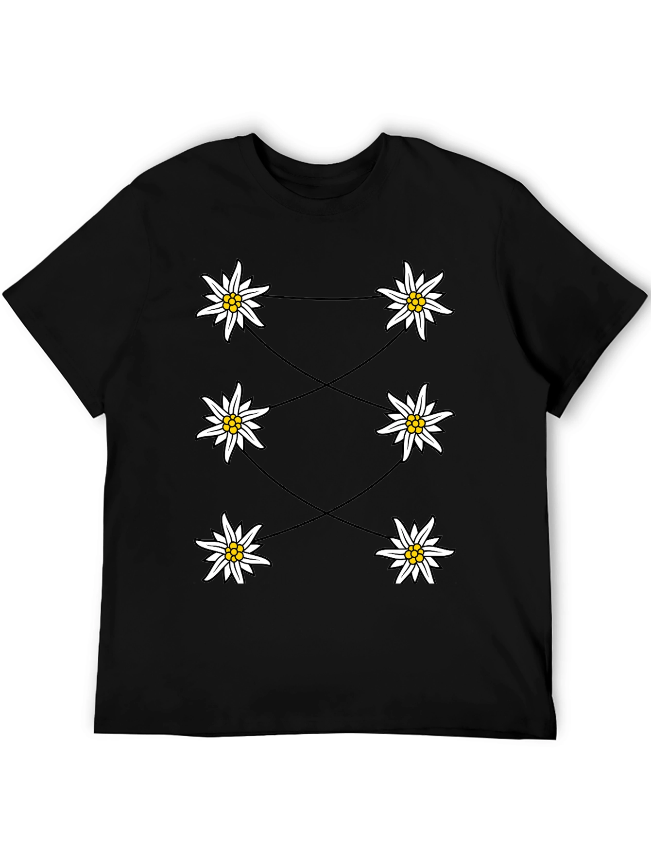 Edelweiss Graphic Black T-Shirt
