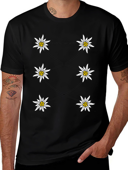Edelweiss Graphic Black T-Shirt