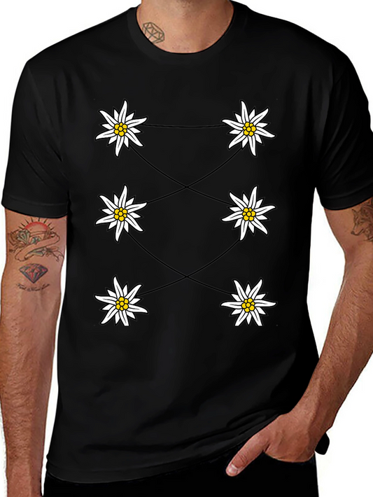 Edelweiss Graphic Black T-Shirt