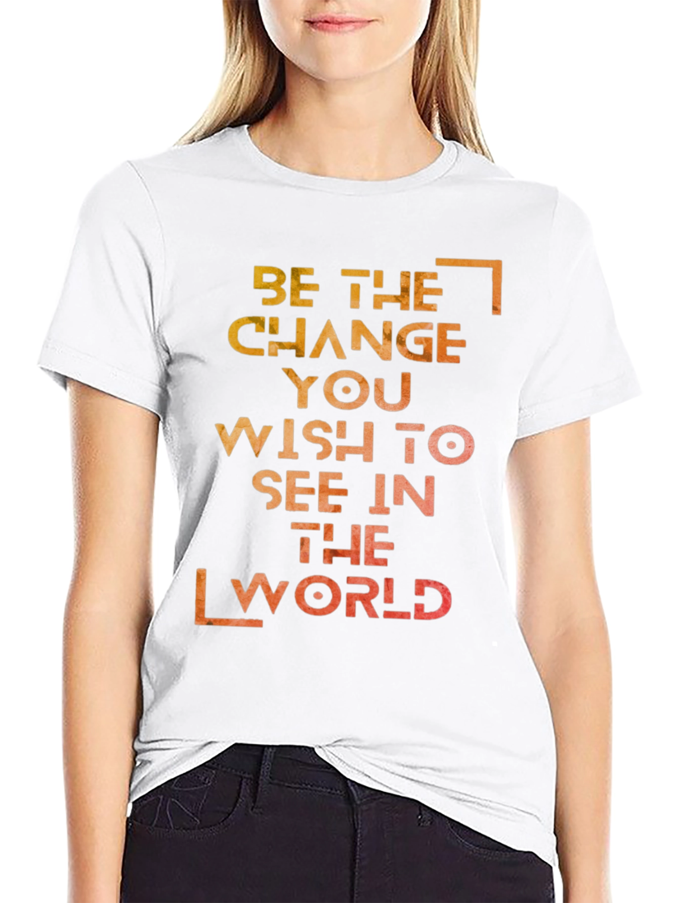 Inspirational Graphic T-Shirt: Be the Change
