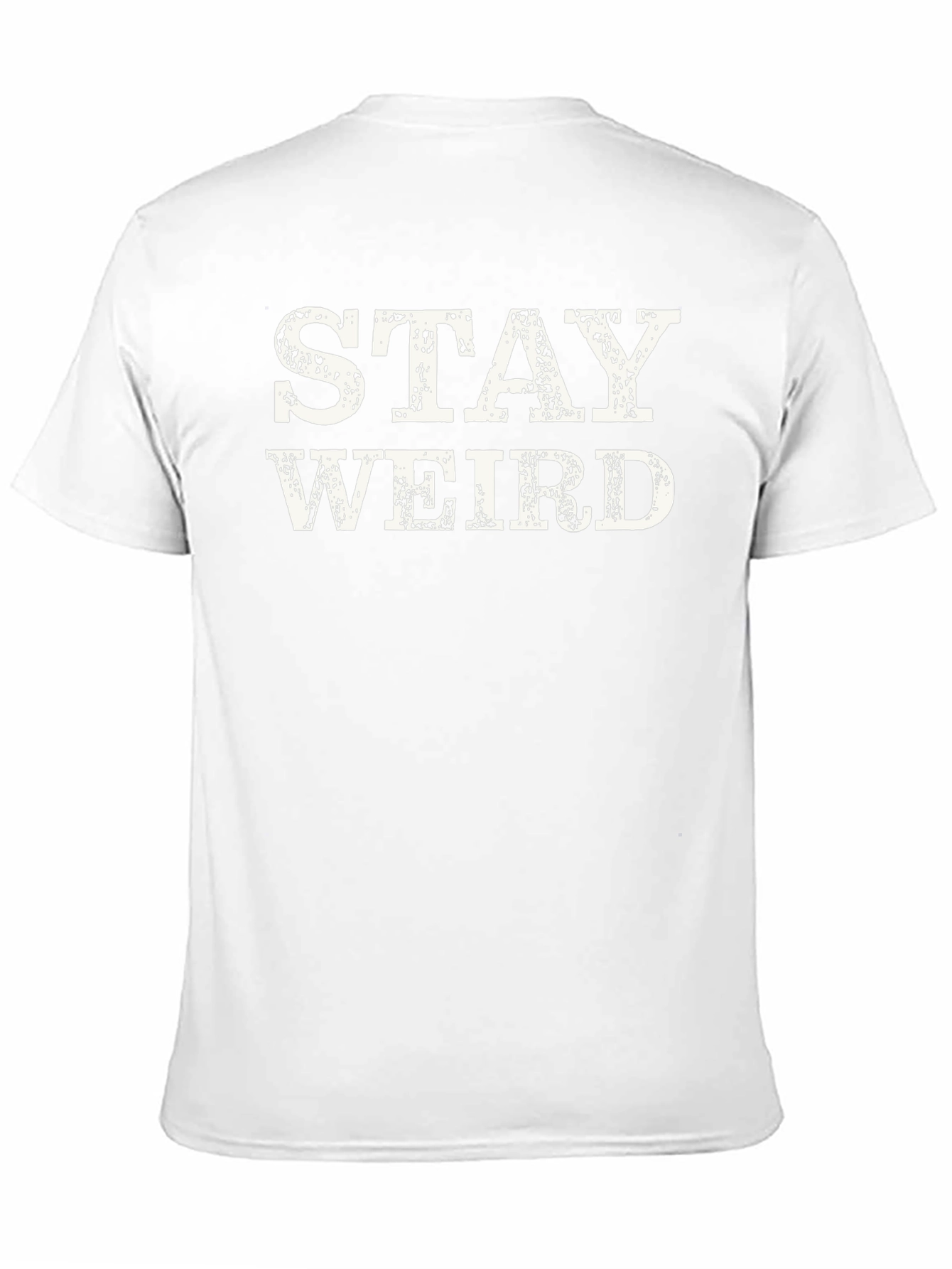 Stay Weird Graphic Tee - Black Crewneck T-Shirt
