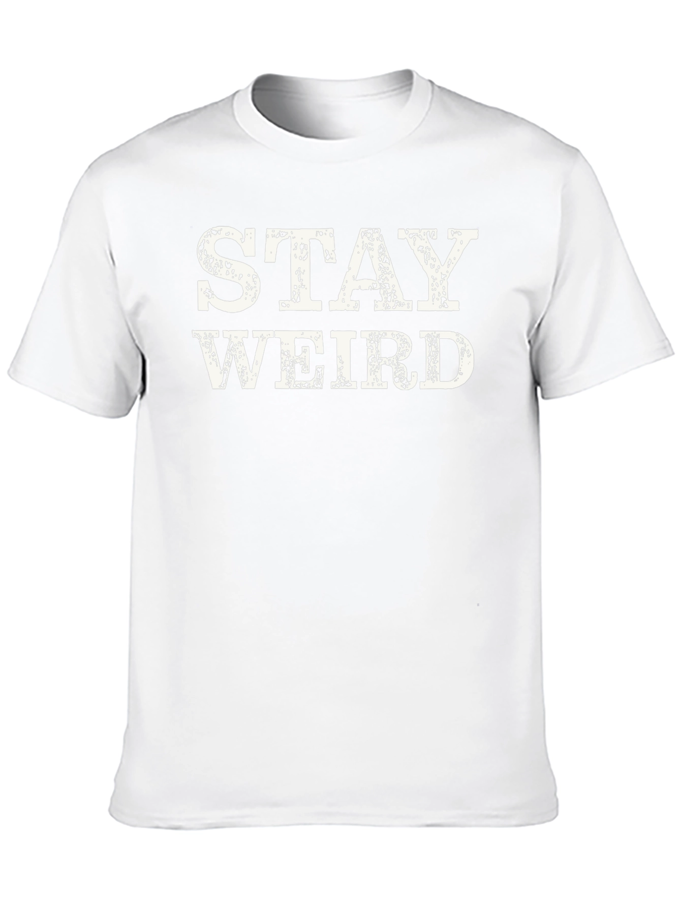 Stay Weird Graphic Tee - Black Crewneck T-Shirt