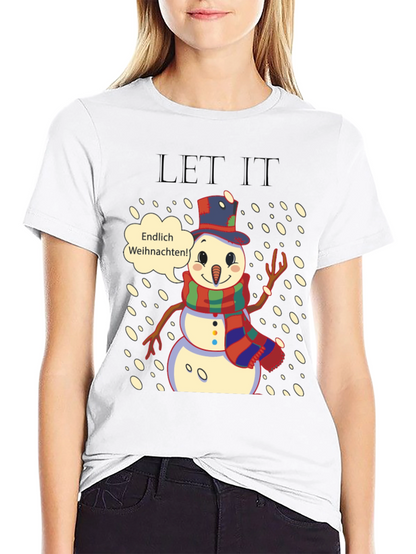 Festive Snowman T-Shirt - Endlich Weihnachten!