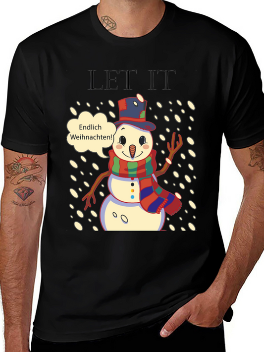 Festive Snowman T-Shirt - Endlich Weihnachten!