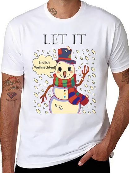 Festive Snowman T-Shirt - Endlich Weihnachten!
