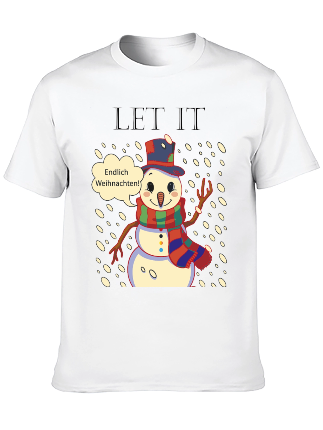 Festive Snowman T-Shirt - Endlich Weihnachten!