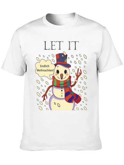 Festive Snowman T-Shirt - Endlich Weihnachten!