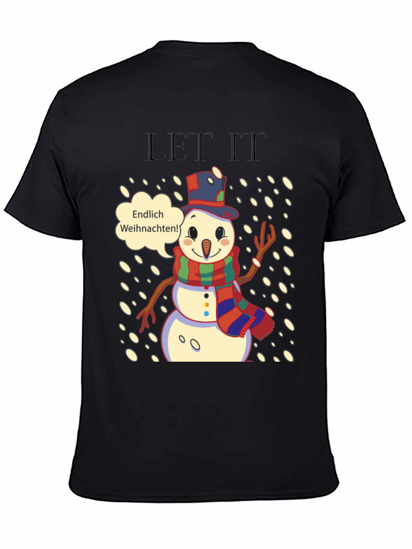 Festive Snowman T-Shirt - Endlich Weihnachten!