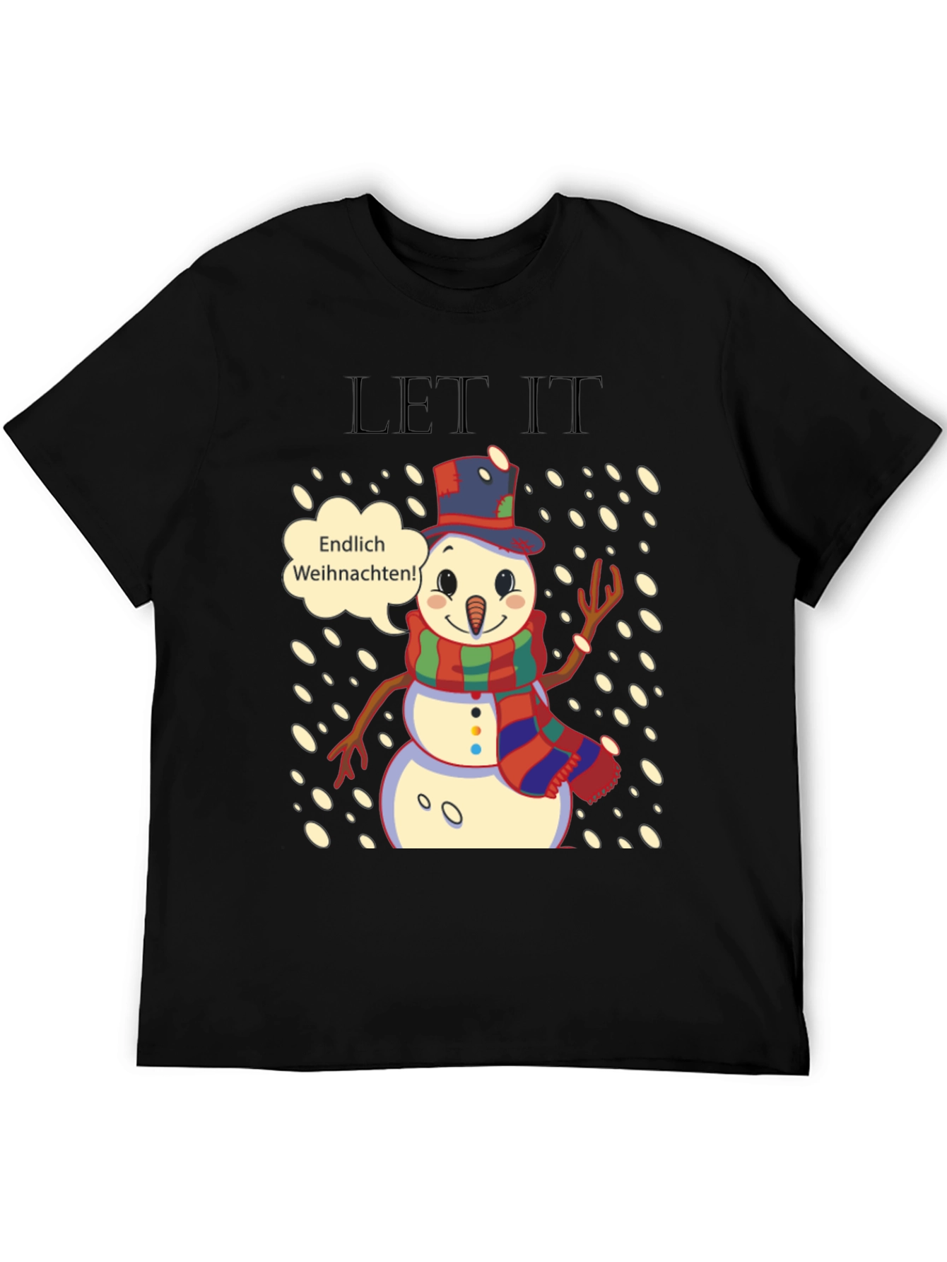Festive Snowman T-Shirt - Endlich Weihnachten!