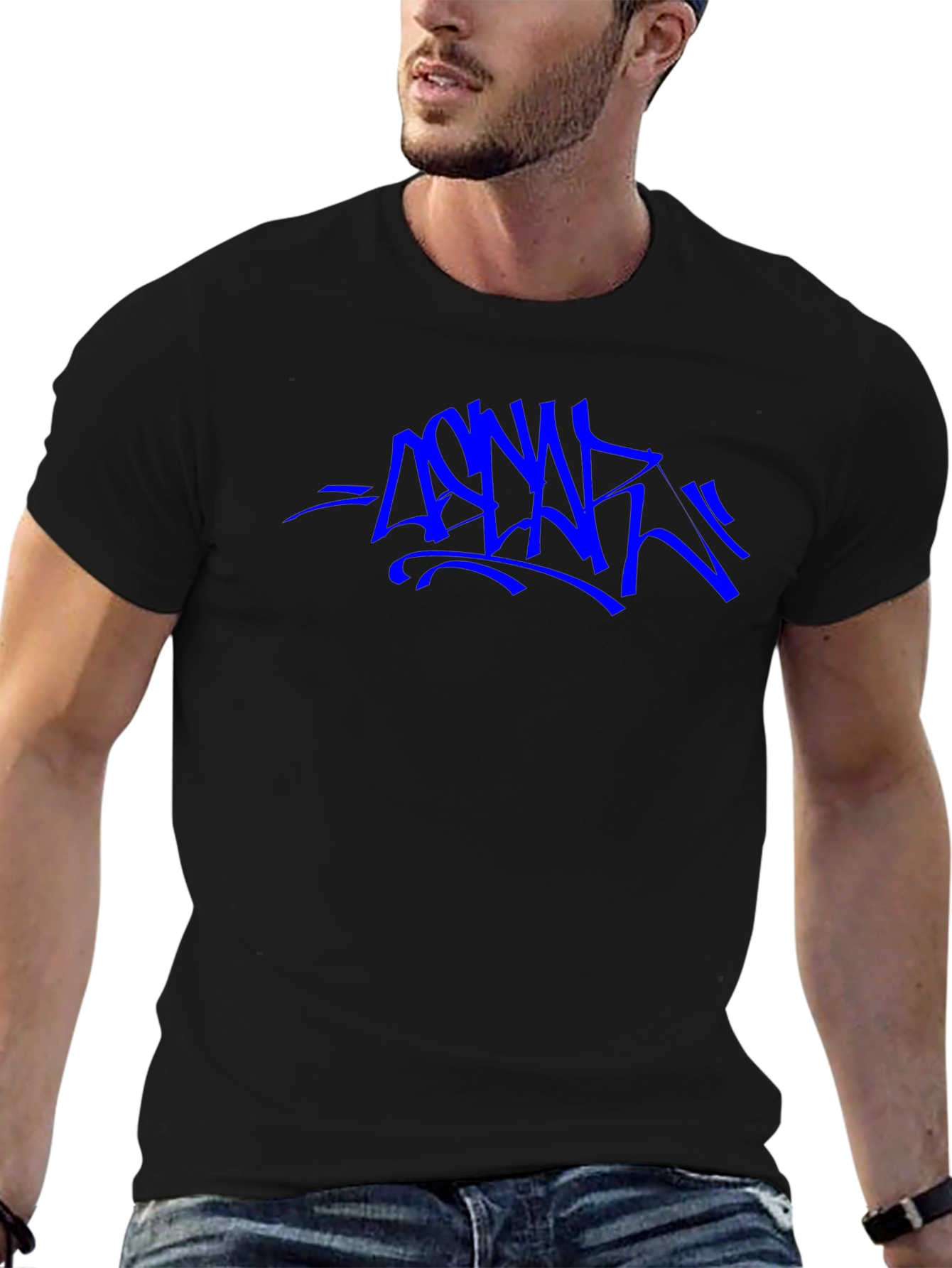 Graffiti Style Graphic Black T-Shirt