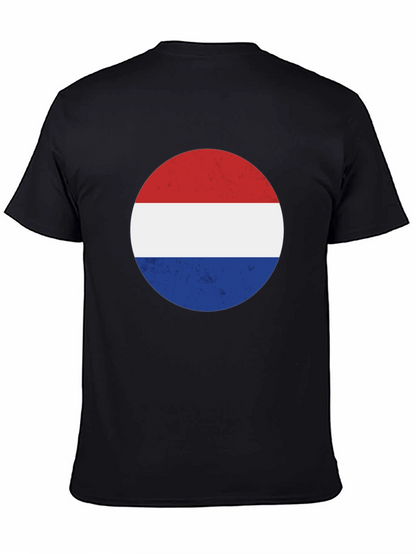 Retro Dutch Flag Graphic Tee - Black