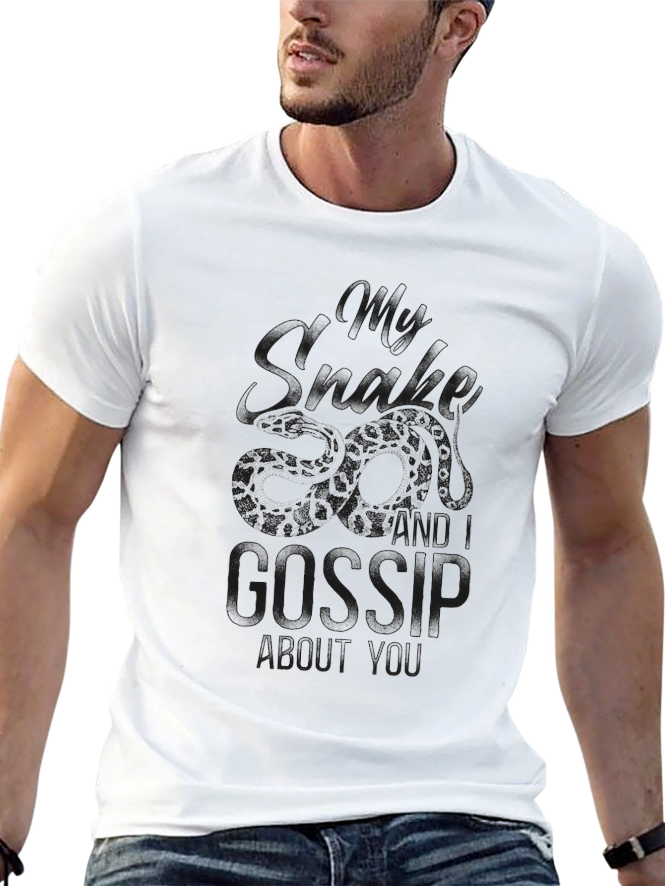 Gossip Black Graphic T-Shirt