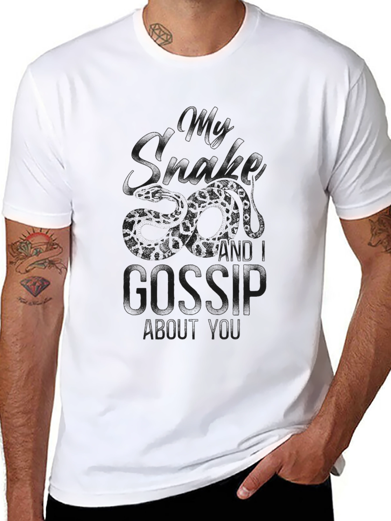 Gossip Black Graphic T-Shirt