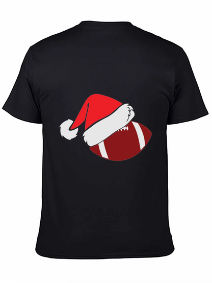 Football Santa Hat Graphic Tee