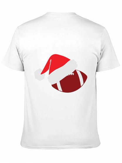 Football Santa Hat Graphic Tee