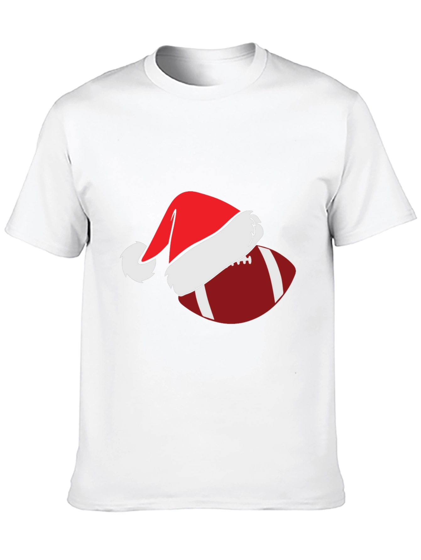Football Santa Hat Graphic Tee