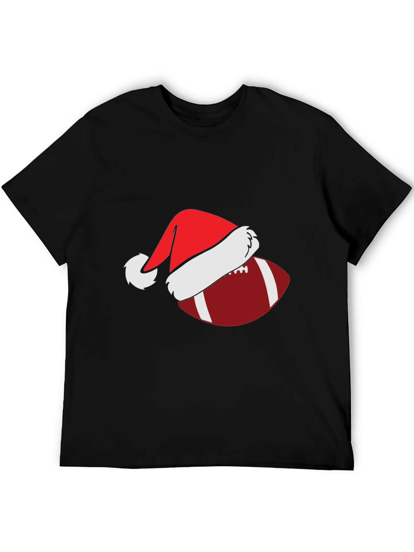 Football Santa Hat Graphic Tee