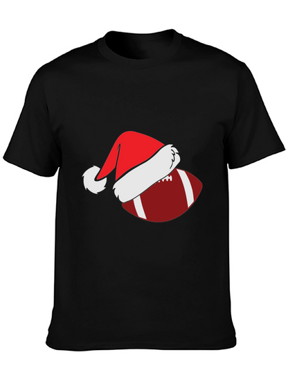 Football Santa Hat Graphic Tee